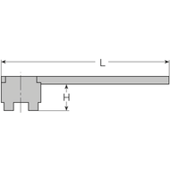 Key DIN6368 for shell-type milling cutter arbour 16mm thread M8