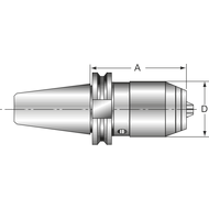 NC short drill chuck MAS403AD BT40, 1-16mm with worm gear, with ICS