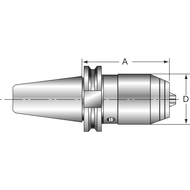 NC short drill chuck DIN69871AD SK40, 1-16mm with worm gear, with ICS