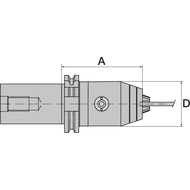NC short drill chuck with spur gear system DIN69871ADB SK40, 0.5-16 mm