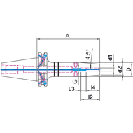 Shrink fit holder DIN69871ADB SK40, 3mm A=80mm