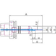 Shrink fit holder DIN69893 HSK-A63, 3mm A=80mm