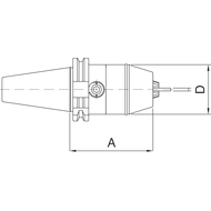 NC short drill chuck 0.5-13 with spur gear system / ISO 7388-2 (JIS B6339)