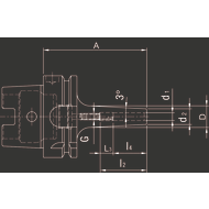 Shrink fit holder HSK63 DIN 69893-A 3mm slim version, 3°