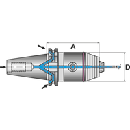 NC short drill chuck DIN69871A SK40, 0,5-13mm with spur gear system