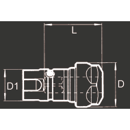 Quick-release insert (one-piece) for collets ER16, for thread M3-M12