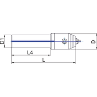 Micro-universal chuck, shank 16mm A=100mm clamping range 0,2-6,4mm