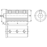 REDUCING BUSH E1+E2 25X08X50 mm with clamping screws