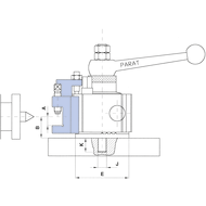 Quadruple revolver head RD1+IK with internal cooling