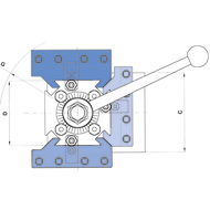 Quadruple revolver head RD1+IK with internal cooling