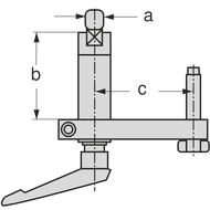 Workpiece stop for BB-100/125mm