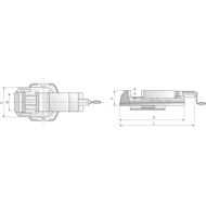 Machine vice BB-125mm mech./hydr.