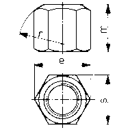Hexagonal nut 1,5xD tall, DIN6330B, M6, 10mm