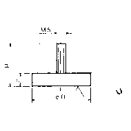 Pan-head pot magnet with externally threaded pin, 16mm M3