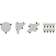 Eccentric clamp M 4x0,7 (set of 10 pcs.)
