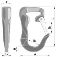 Joker hook 84x112mm 1000kg