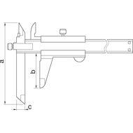 Special-purpose digital calliper 150 mm (0.01 mm) IP67 with adjustable meas. jaw