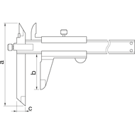 Special-purpose calliper 150mm (0,05mm) with adjustable measuring jaw