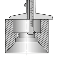 Depth gauge 300mm (0,05mm) with offset measuring faces
