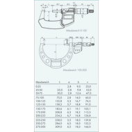 Digital outside micrometer 0-25mm (0,001mm) IP65 with data output