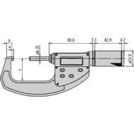 Outside micrometer, digital 75-105 mm QuickMike, with data output