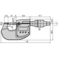 Digital high-precision outside micrometer