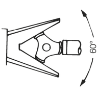 Dig. outside micrometer 10-25mm (0,001mm) V-block anvil 60° meas. faces w. slots