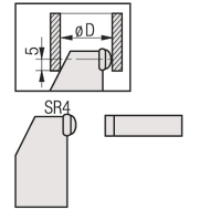 Outside micrometer 0-25mm (0,01mm) D1 with curved anvil