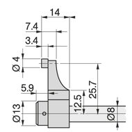 Outside micrometer 0-25mm (0,01mm) with measuring jaws