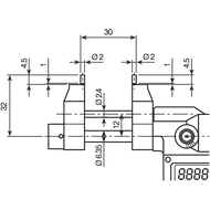 Inside micrometer digital 5-30mm (0,001mm) with pin gauges