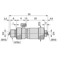 Inside micrometer head (0,01mm) 0-13mm hardened measuring face