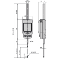 Digital dial indicator 30mm (0,001/0,0005mm) ID-H