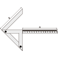 Centring square DIN875/I, 150x130 mm