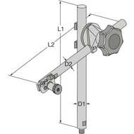 Magnetic measuring stand PH4016, 3-point clamp PH0312 + holding fixture FA1410