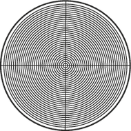 Graticule (circle, 0.05 - 4,00mm) for measuring microscopes TM-500