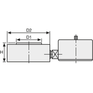 Load cell 75mm 0-4 kN (readings 0,2 kN)