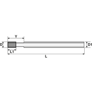 CBN grinding point B126 4x5x3x55mm