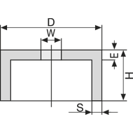 Cup wheel WC 100X50X20mm EKW70/90 JOT8V40 (edge-hardened)