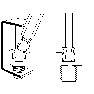 Hexagonal offset screwdriver with ball head 2mm, nickel-plated