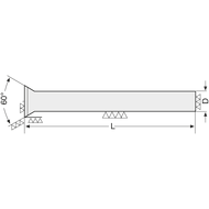 Hole punch HSS DIN9861D, L=130mm, 4,00mm