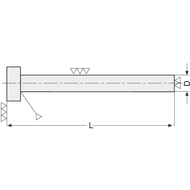 Präz.-Auswerfer WS DIN1530AH, L=200mm, 1,50mm