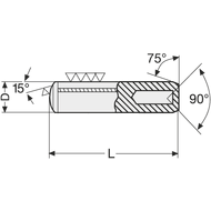 Precision cylindrical pin DIN7979D, L=80mm, 10,00mm m6