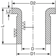 Drill guide collar bush DIN172A, 2,1 x 6