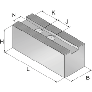 Top jaws, soft, 1/16"x90° C15, 32x57x80mm N=12 (3)