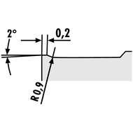 Turning insert DNMG 150608-RP HC7630