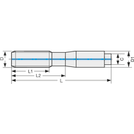 Machine tap HSS-E-PM A-OIL-SFT DIN371 45°, M6, IC blind-hole thread