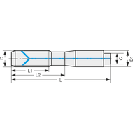 Forming tap HSS-E PM DIN371 M8x1 6HX blind/through-hole IC TiAlN