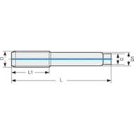 Forming tap HSS-E DIN371 M8x1 6HX blind/through-hole IC DLC