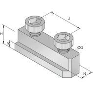 T-slot nut w. cheese-head screw DIN 912-12.9, 23x9x17mm M12x30 (3x)