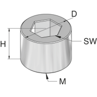 T-slot nut 19x17,8x12mm M12